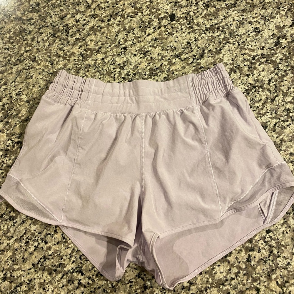 High Rise Lululemon Lilac Hotty Hot Shorts